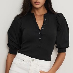 VERONICA BEARD Coralee Puff-Sleeve Top